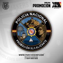 Cargar imagen en el visor de la galería, EMBLEMA PROMOCIÓN XLII E.B. - P. ALICANTE - POLICÍA NACIONAL
