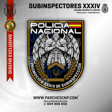 Cargar imagen en el visor de la galería, EMBLEMA CONMEMORATIVO PROMOCIÓN XXXIV DE SUBINSPECTORES POLICÍA NACIONAL
