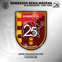 Cargar imagen en el visor de la galería, EMBLEMA CONMEMORATIVO 25 ANIVERSARIO - BOMBEROS BENALMÁDENA

