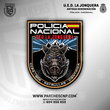 Cargar imagen en el visor de la galería, EMBLEMA DE BRAZO UNIDAD EXTRANJERÍA Y DOCUMENTACIÓN DE LA JONQUERA
