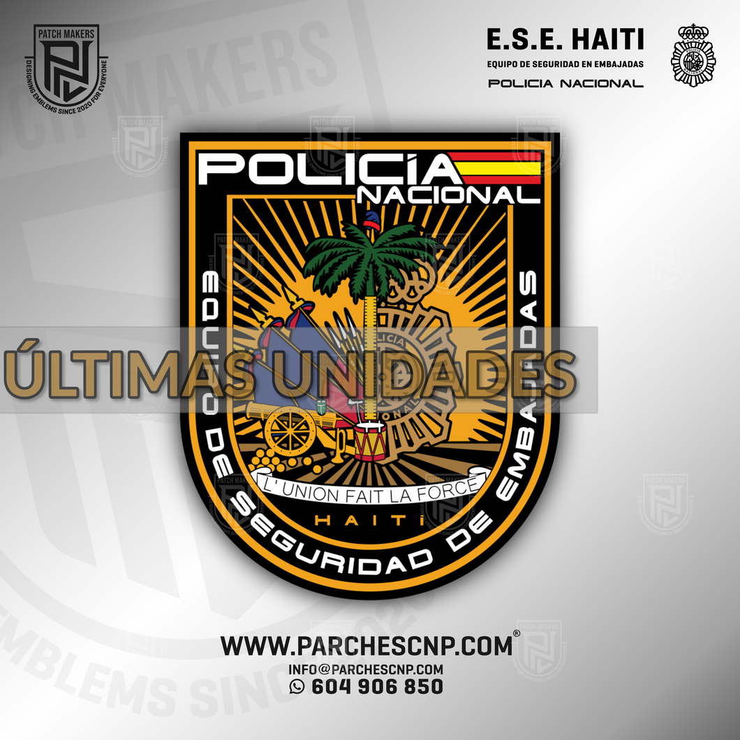 EMBLEMA DE BRAZO EQUIPO DE SEGURIDAD EMBAJADA DE HAITÍ