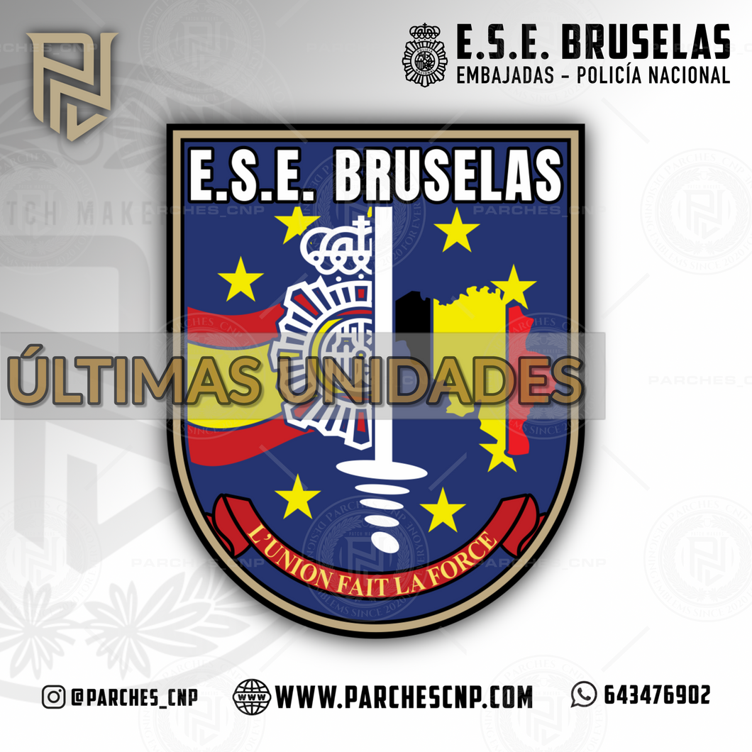 EMBLEMA DE BRAZO EQUIPO DE SEGURIDAD EMBAJADA DE BRUSELAS