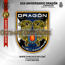 Cargar imagen en el visor de la galería, EMBLEMA X U.I.P DRAGÓN (LAS PALMAS DE GRAN CANARIA Y SANTA CRUZ DE TENERIFE)
