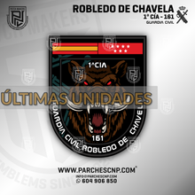 Cargar imagen en el visor de la galería, EMBLEMA GUARDIA CIVIL 1ª CÍA DE ROBLEDO DE CHAVELA - 161 (JABALÍ MARRÓN)

