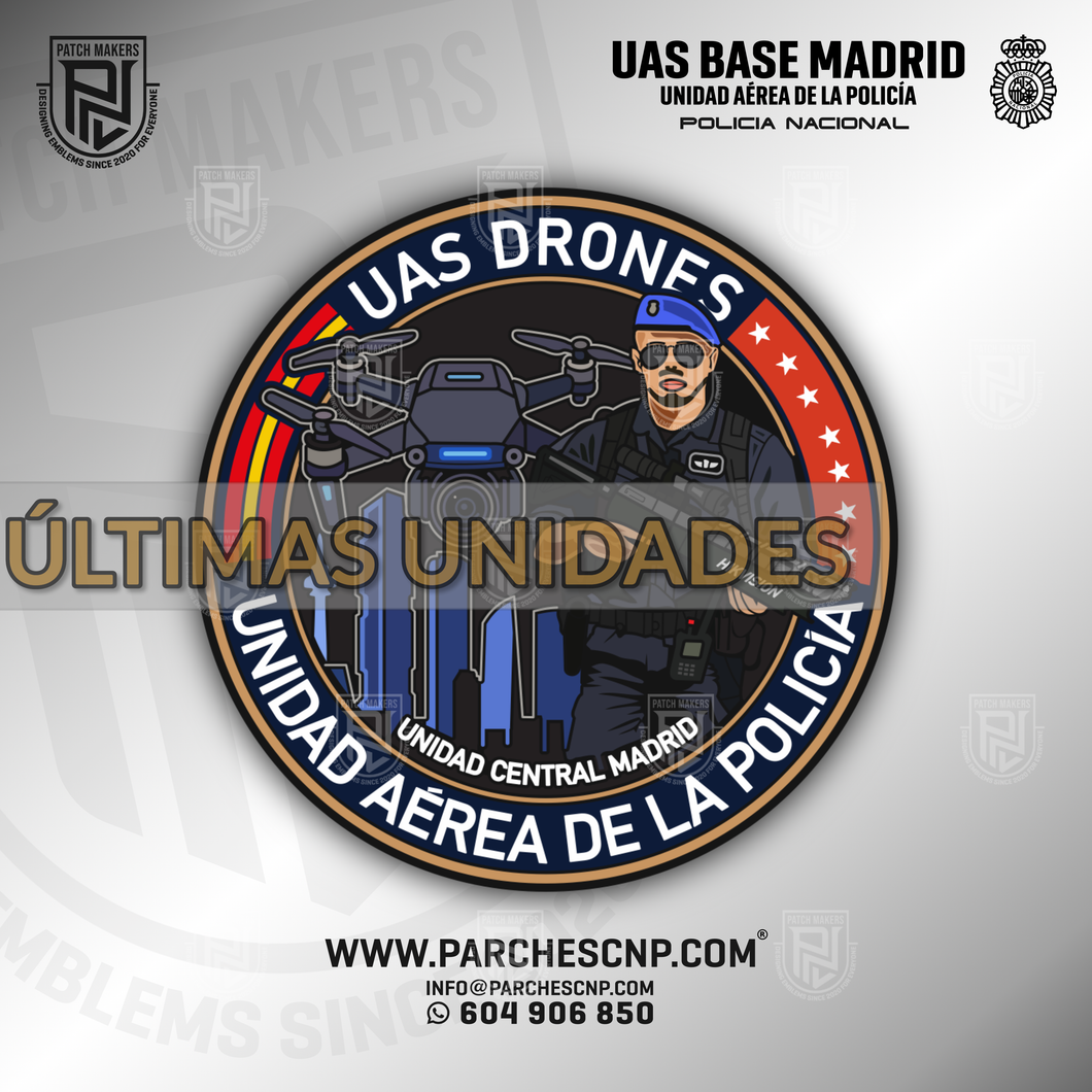 EMBLEMA UAS DRONES - UNIDAD CENTRAL MADRID - UAP POLICÍA NACIONAL