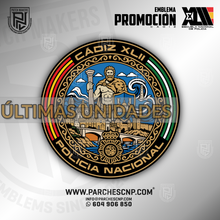 Cargar imagen en el visor de la galería, EMBLEMA PROMOCIÓN XLII E.B. - P. CÁDIZ - POLICÍA NACIONAL
