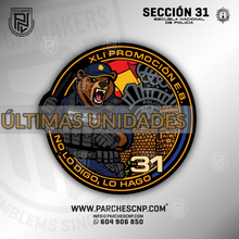 Cargar imagen en el visor de la galería, EMBLEMA SECCIÓN 31 PROMOCIÓN XLI - E.B. POLICÍA NACIONAL 2025-26
