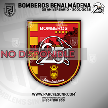 Cargar imagen en el visor de la galería, EMBLEMA CONMEMORATIVO 25 ANIVERSARIO - BOMBEROS BENALMÁDENA

