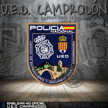 Cargar imagen en el visor de la galería, EMBLEMA DE BRAZO UNIDAD EXTRANJERÍA Y DOCUMENTACIÓN DE CAMPRODÓN

