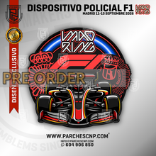 Cargar imagen en el visor de la galería, EMBLEMA CONMEMORATIVO DISPOSITIVO POLICIAL F1 MADRID
