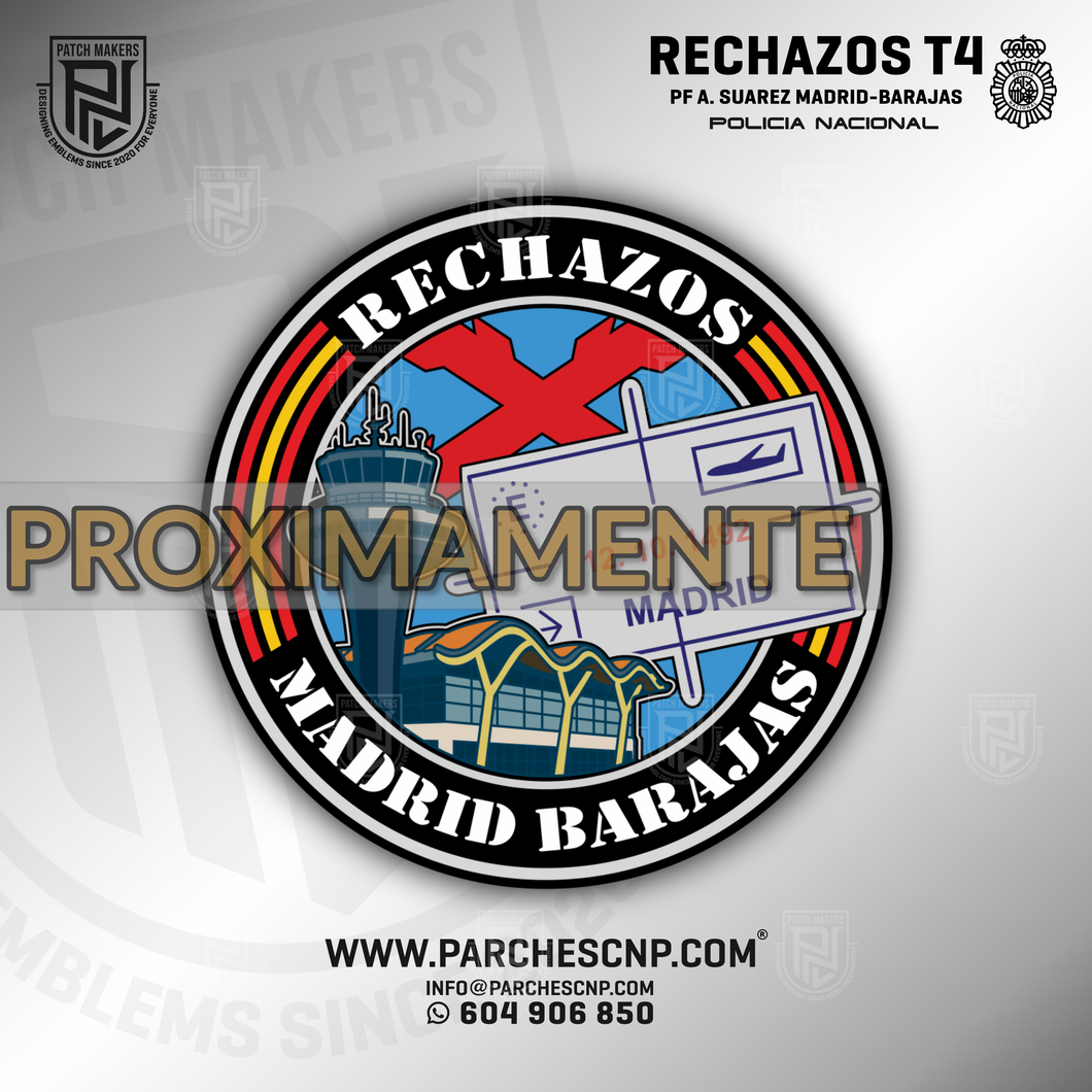 EMBLEMA GRUPO RECHAZOS DEL AEROPUERTO DE MADRID BAJARAS DE LA POLICÍA NACIONAL
