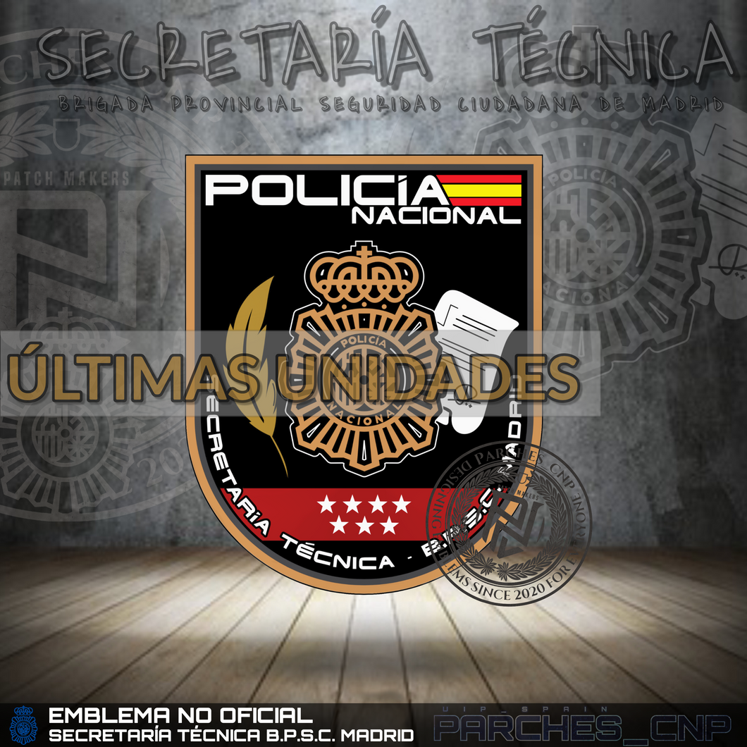 EMBLEMA NO OFICIAL DE LA SECRETARÍA TÉCNICA DE LA B.P.S.C. DE MADRID