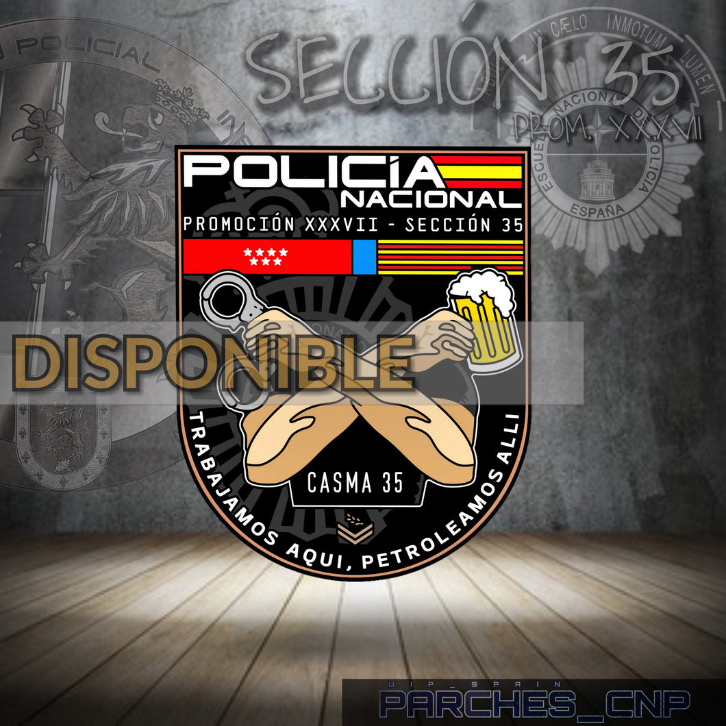 EMBLEMA CONMEMORATIVO DE LA SECCIÓN 35 DE LA PROMOCIÓN XXXVII