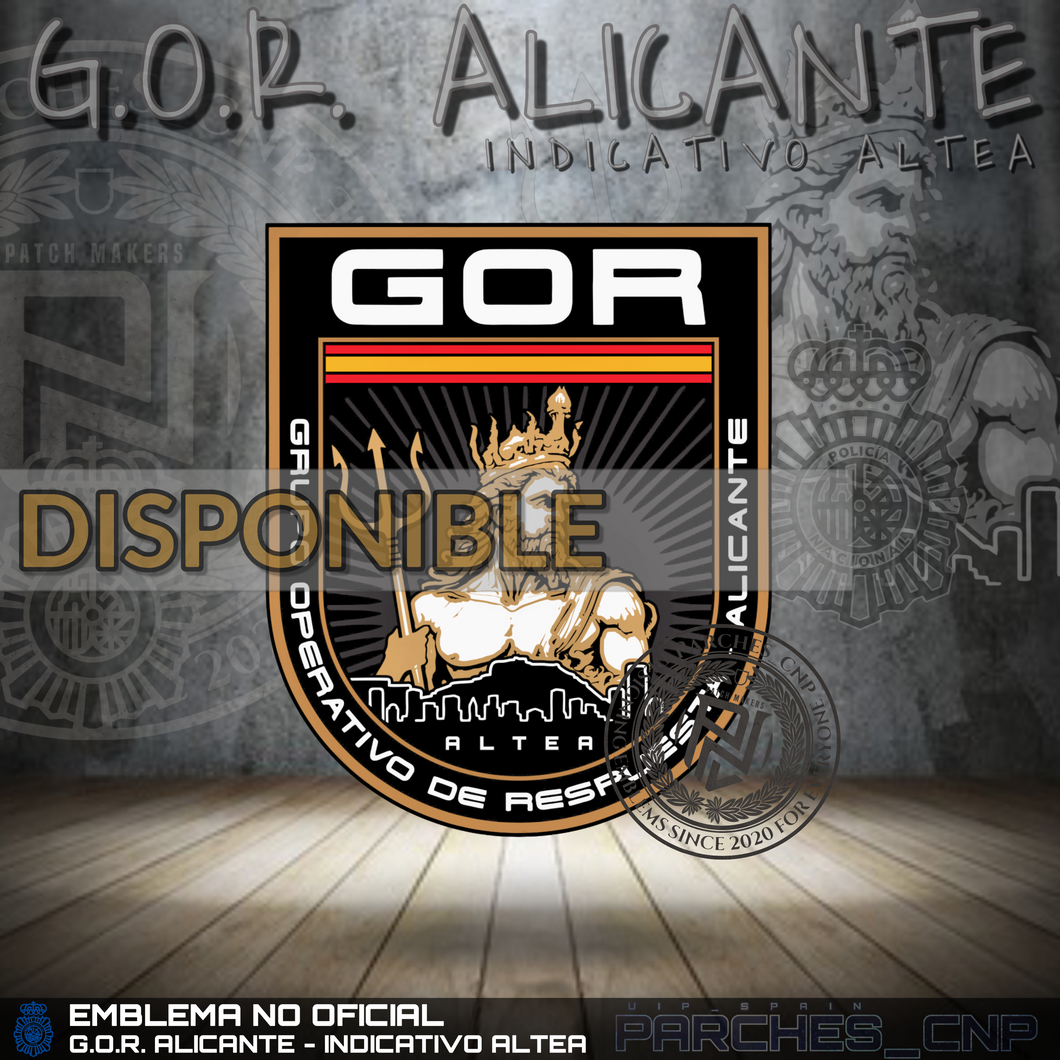PARCHE DE BRAZO DEL G.O.R. DE ALICANTE INDICATIVO ALTEA